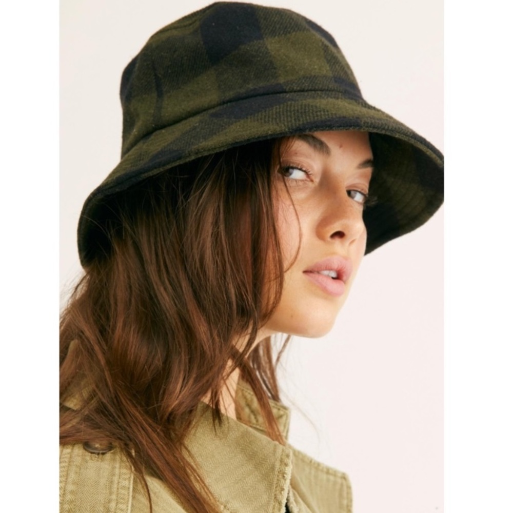 Free People Plaid Bucket Hat